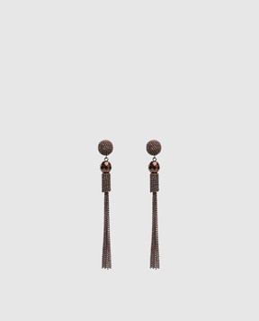 Peserico Коричневые серьги с цепочкой мониль A35531C0CC903