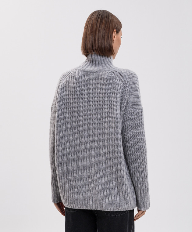 Allude Сірий светр з кашеміру та шовку 26577092 зображення 4