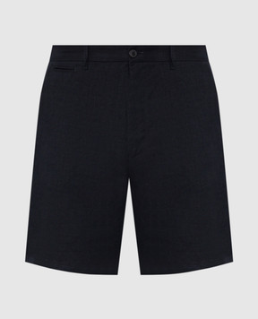 Trussardi Синие шорты из льна P025M000117NMP312T38