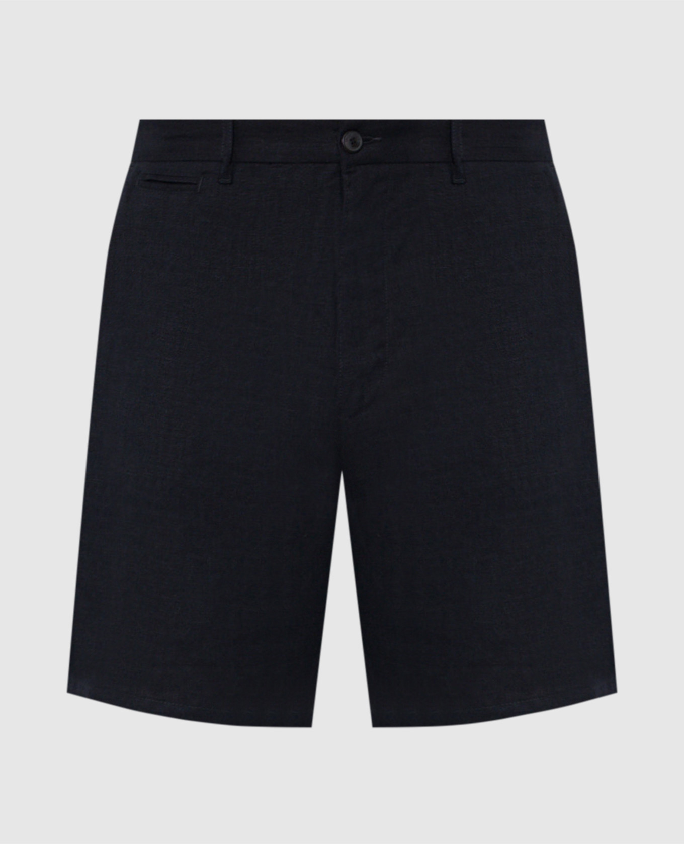 Синие шорты из льна