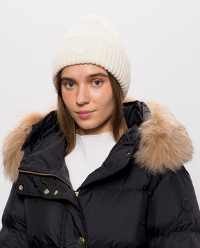 Moncler Шапка з вовни та кашеміру кольору айворі L20933B00059M4281