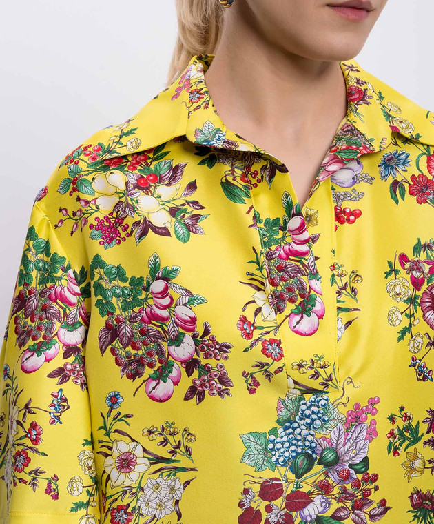 MANTERO 1902 Жовта сукня Ines із шовку 0199A2811T0881K зображення 5