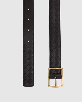 Bottega Veneta Шкіряний двосторонній ремінь 855244V5N22