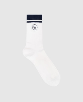 Sporty & Rich Білі шкарпетки з вишивкою AC02785305WH50