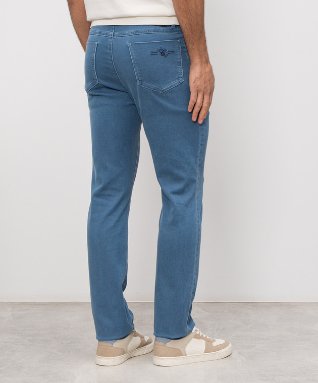 Castangia dal 1850 Блакитні джинси з патчем логотипа GDPCA202S26 зображення 4