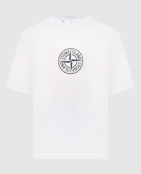 Stone Island Біла футболка з принтом логотипа L1S152100001S0362