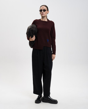 Y`S Yamamoto Бордовий светр з вовни YLK84573