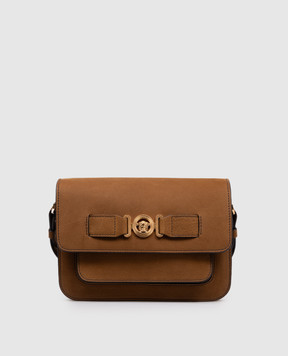 Versace Коричнева сумка з нубуку з емблемою Medusa 10160591A16661