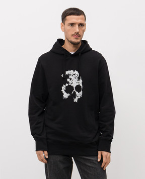 Alexander McQueen Черные худи в принт Skull 862290QTAEL