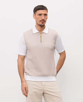 Stefano Ricci Поло з шовком у візерунок K212036P31F26192