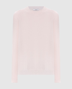 Peserico Рожевий джемпер з вовни в рубчик S99008F18K09168