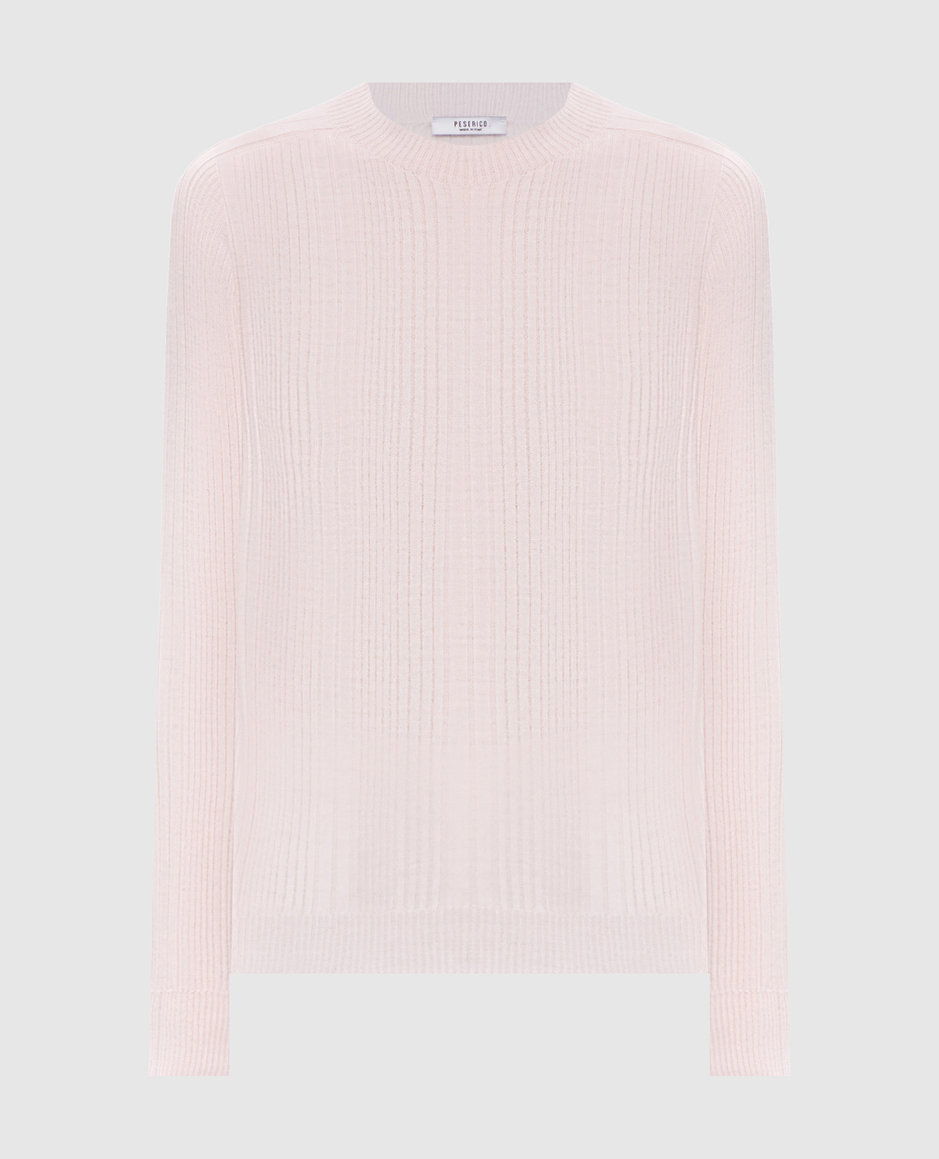 

Розовый джемпер из шерсти в рубчик, Джемпера