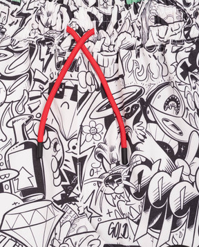 Sprayground Дитячі білі шорти Create Your World SPY1416