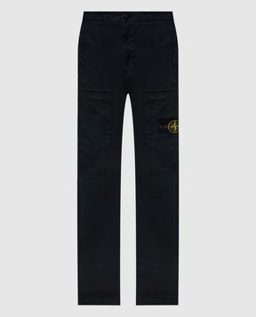 Stone Island Синие брюки карго с логотипом K2S153100032S0010