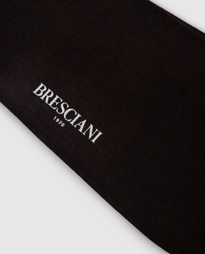 Bresciani Чорні короткі шкарпетки з бавовни MP009RI0006BR