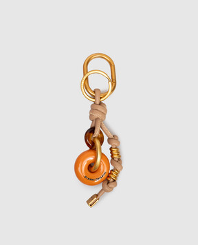 Gianni Chiarini Бежевий брелок на сумку Donut з логотипом PCRESINDONUT08