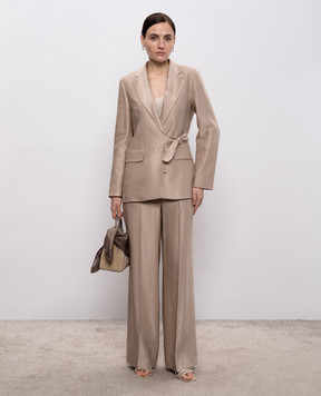 Peserico Бежеві штани з льоном P04274A01921