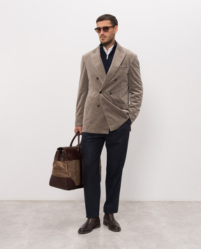 Brunello Cucinelli Джемпер синього кольору з кашеміру M2200124