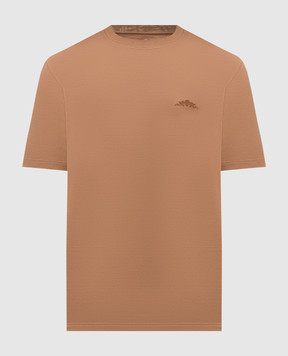 Castangia dal 1850 Коричнева футболка з вишивкою DMTSDM51S26