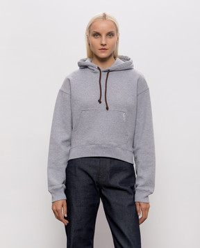 JW Anderson Серое утепленное худи JW0234PG1902