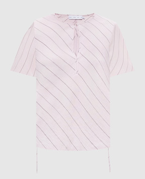 PROENZA SCHOULER Рожевий топ Tasha в смужку WL2614608BY367