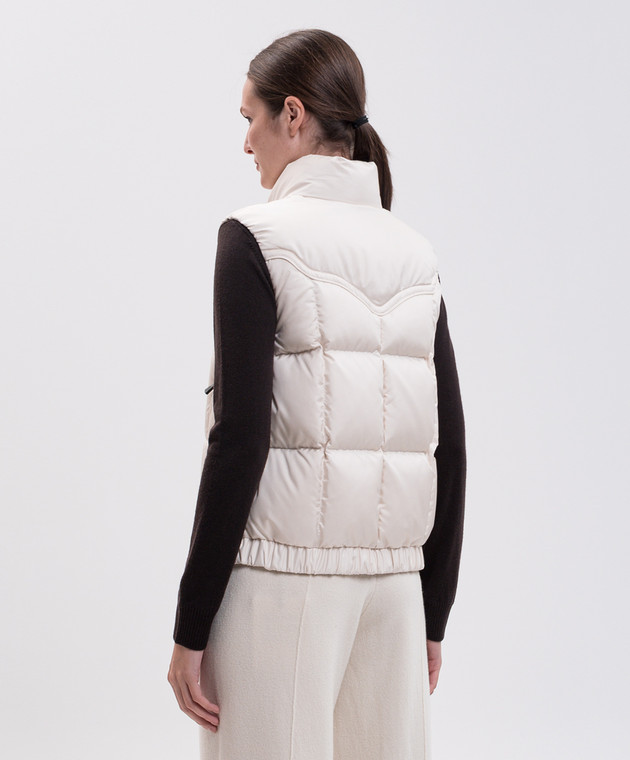 Moncler Grenoble Пуховой жилет Doucy цвета айвори L20981A00028599JX изображение 4