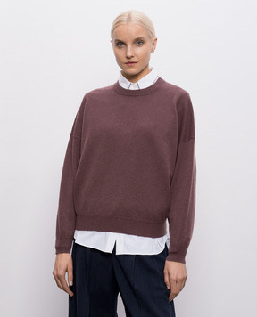 Brunello Cucinelli Свитер из кашемира цвета марсала M12244410P