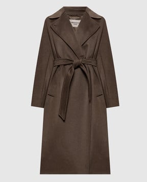 Max Mara Weekend Коричневе двобортне пальто RESINA з вовни WKDRESINA