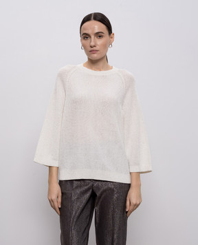 Peserico Белый джемпер с пайетками A99099F079312A