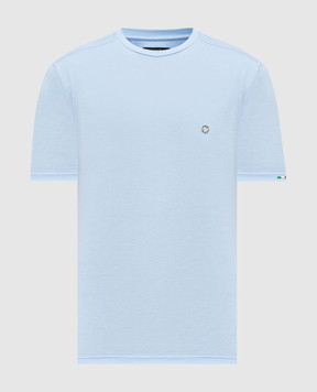 Stefano Ricci Блакитна футболка з емблемою MNH6104920803