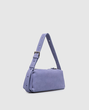 Christian Villa Фиолетовая замшевая сумка с тиснением логотипа 06449