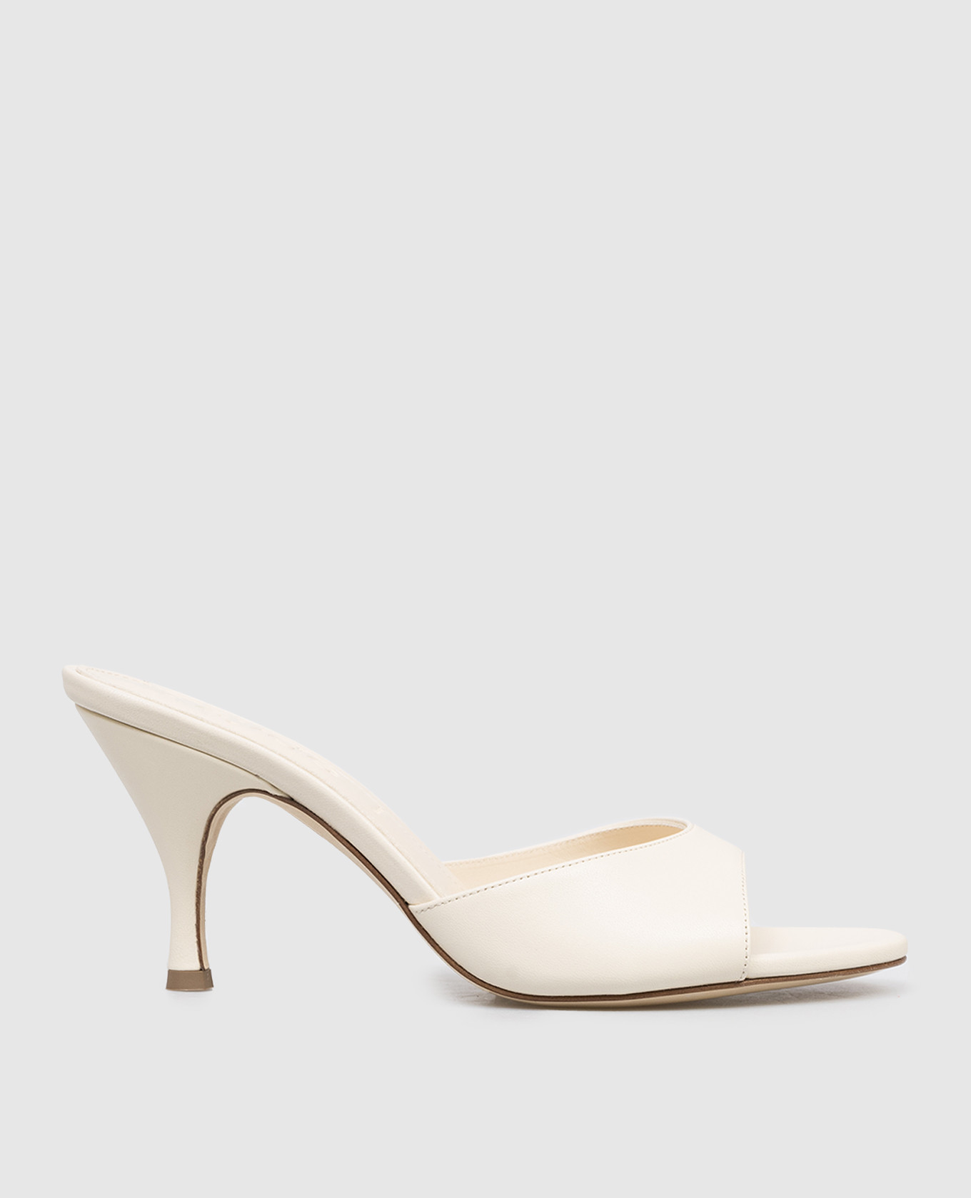 

Бежевые кожаные мюли Samia, Бежевый, Мюли