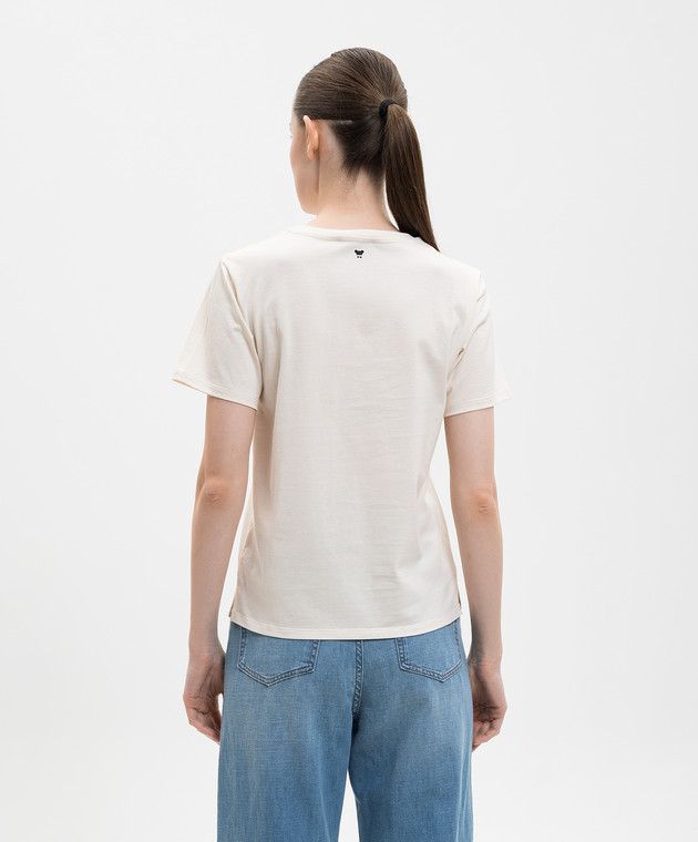 Max Mara Weekend Футболка цвета PANTERA айвори с принтом WKDPANTERA изображение 4