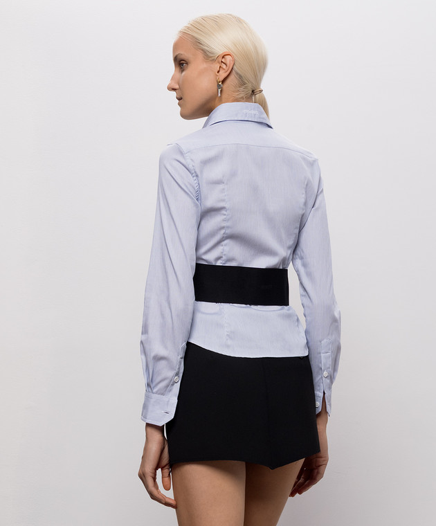 Vetements Голубая рубашка в полоску WH27SH041ST изображение 4
