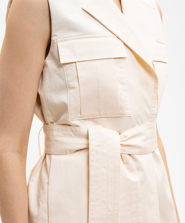 JOSEPH Жилет Diafa кольору айворі з льоном JF009694 зображення 5