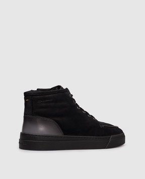 Santoni Чорні черевики на хутрі MBGT22098NEOPFTX
