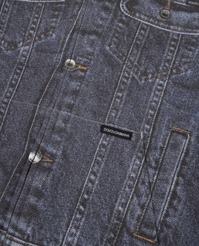 Dolce&Gabbana Дитяча сіра спортивна куртка в принт L4JWKLG7PVD810