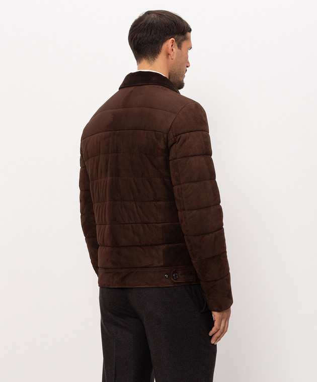 Stefano Ricci Коричневая замшевая куртка MDJ53001105911 изображение 4