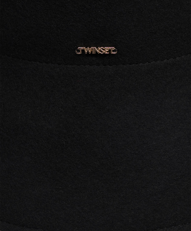 Twinset Чорний капелюх-клош з вовни 262TO5220 зображення 4