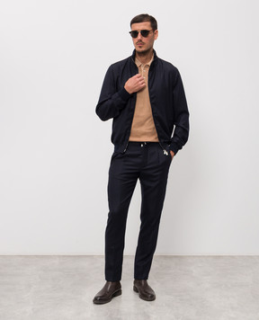 Enrico Mandelli Синяя куртка из кашемира 3T501B5607