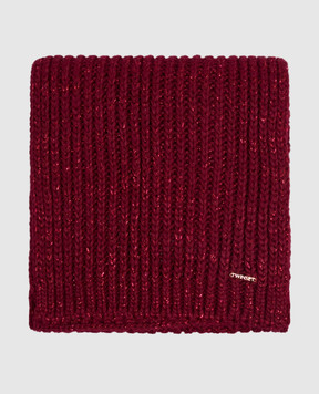 Twinset Бордовый шарф с люрексом 262TA4621