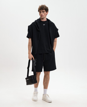 Off-White Черная футболка с эмблемой Paint Arrow 44MAA120S26J00J