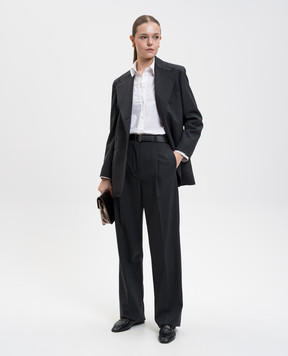 Max Mara Weekend Сірий жакет EDMEA з вовни в смужку EDMEA