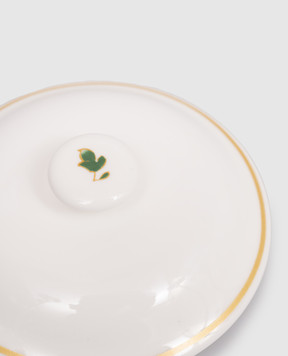 Geminiano Cozzi 1765 Біла порцелянова кришка для цукорниці Striche Verdi e Oro LGCMI67109036