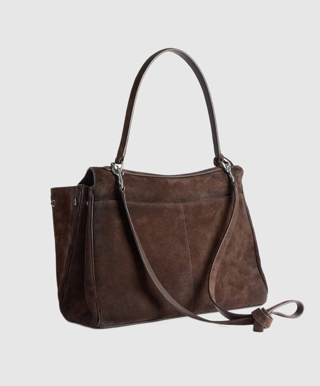 Balenciaga Коричневая замшевая сумка Rodeo 7897722AB4G изображение 3