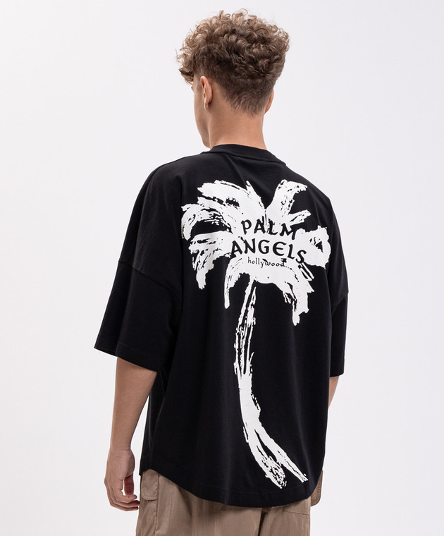 Palm Angels Черная футболка с принтом PAMAA005JR003 изображение 4
