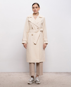 Peserico Бежевый тренч с цепочкой мониль A25133A07306