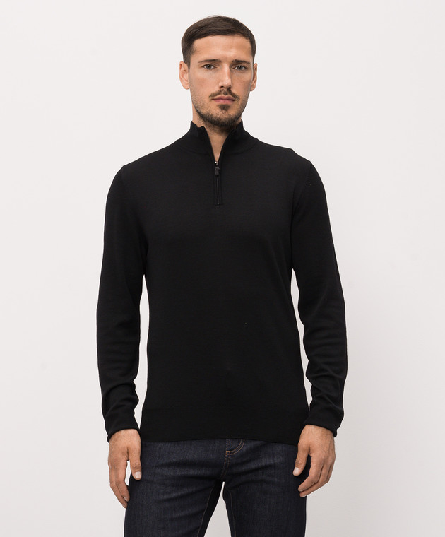 Canali Чорний джемпер з вовни MK01149C0015 зображення 3