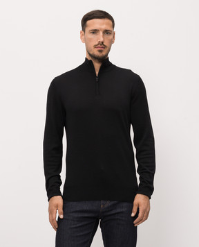Canali Чорний джемпер з вовни MK01149C0015