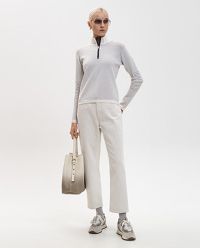 MooRER Сірий джемпер з вовни STRIA-ET STRIAET